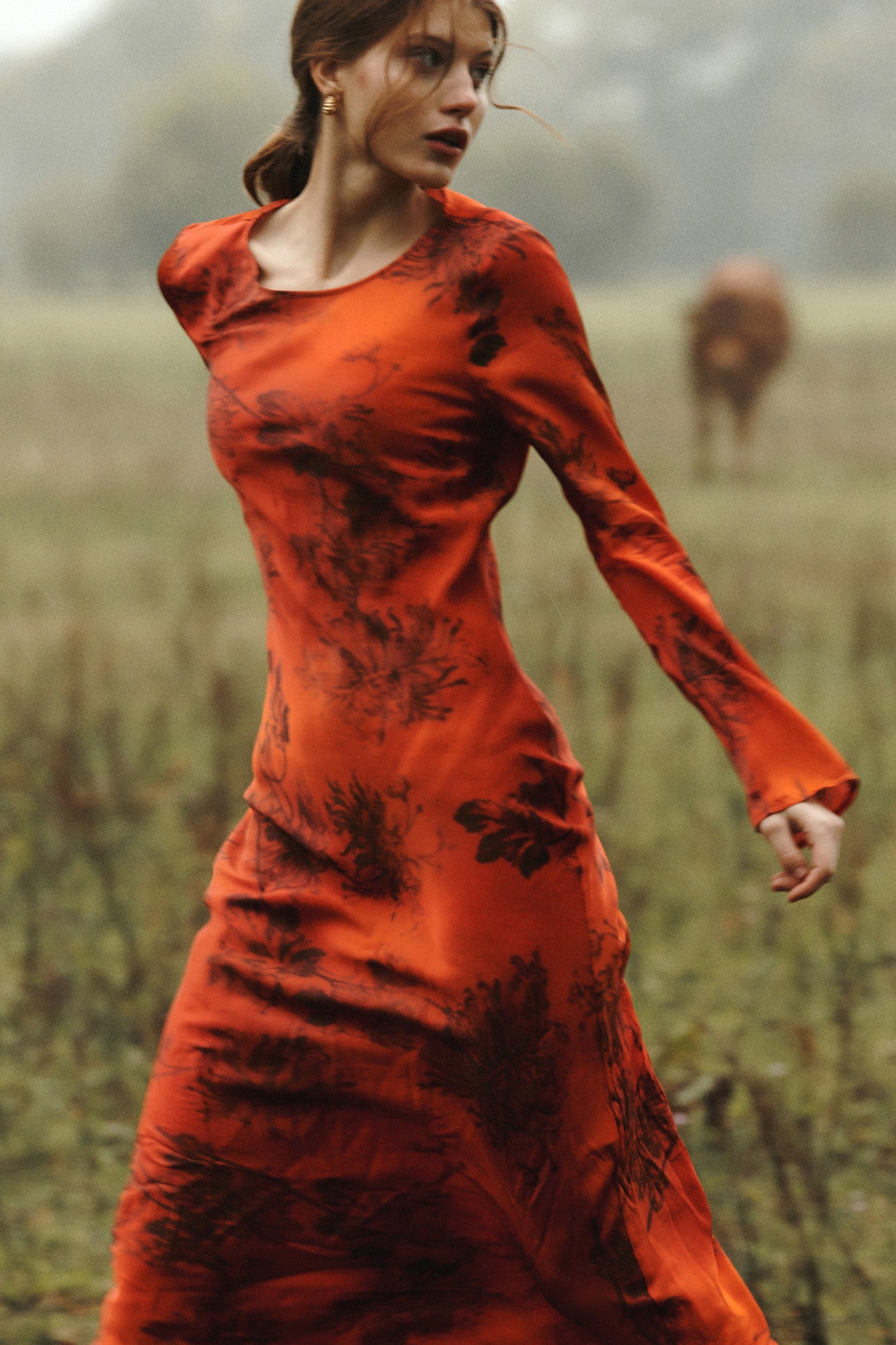 Dress in viscose / 03 / 34 / sunset kiss