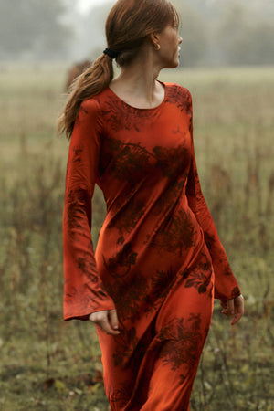 Dress in viscose / 03 / 34 / sunset kiss