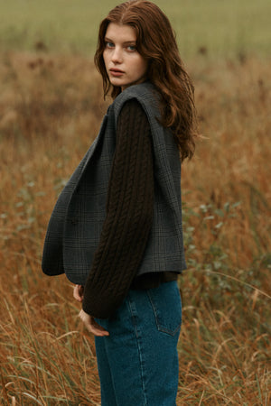 Vest in wool / 22 / 02 / silver lake