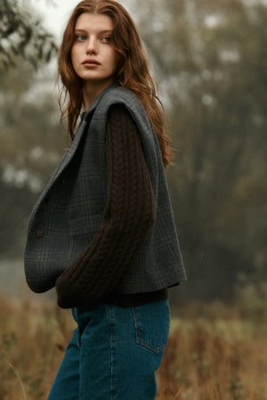 Vest in wool / 22 / 02 / silver lake