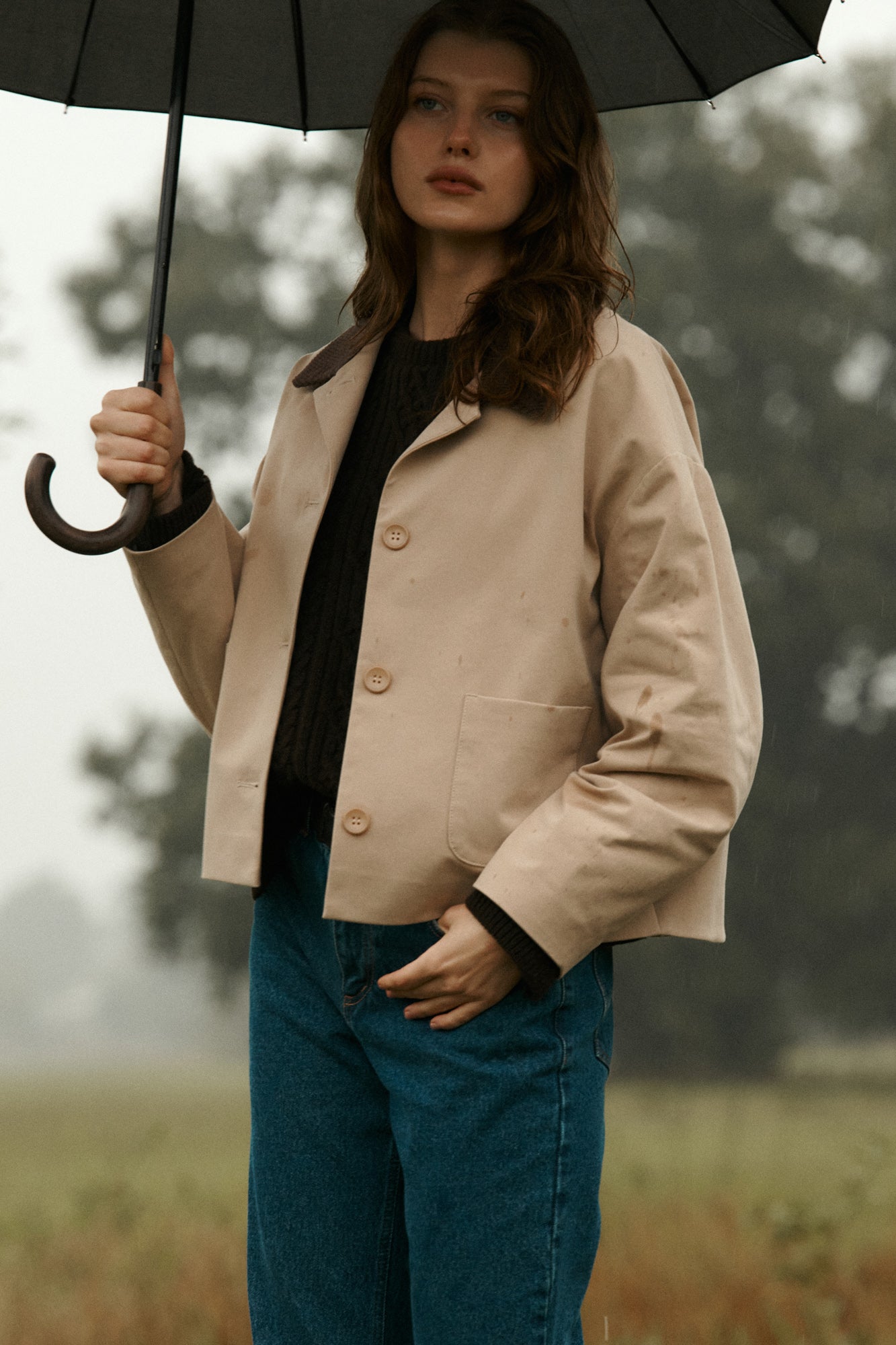 Jacket in cotton / 18 / 14 / sandstone