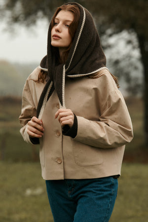 Jacket in cotton / 18 / 14 / sandstone