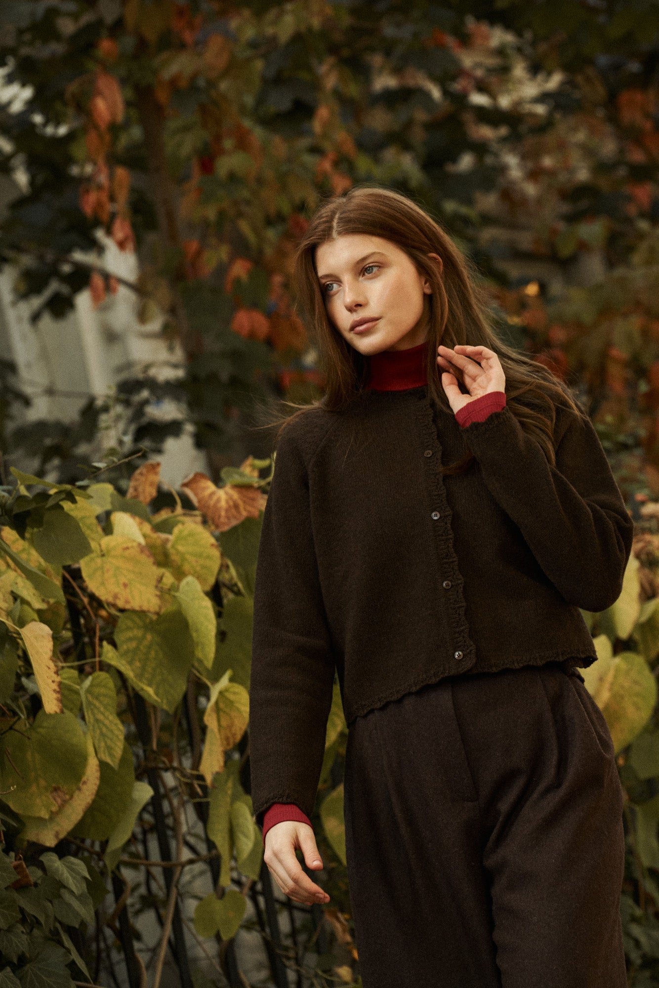 Cardigan in wool / 16 / 15 / dark brown