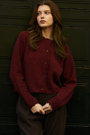 Cardigan in wool / 16 / 15 / autumn leaves