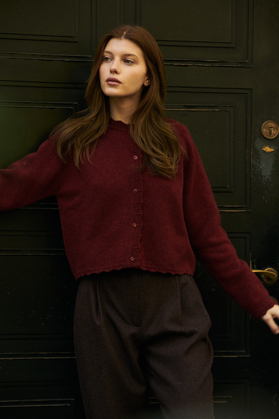 Cardigan in wool / 16 / 15 / autumn leaves