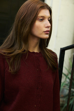 Cardigan in wool / 16 / 15 / autumn leaves