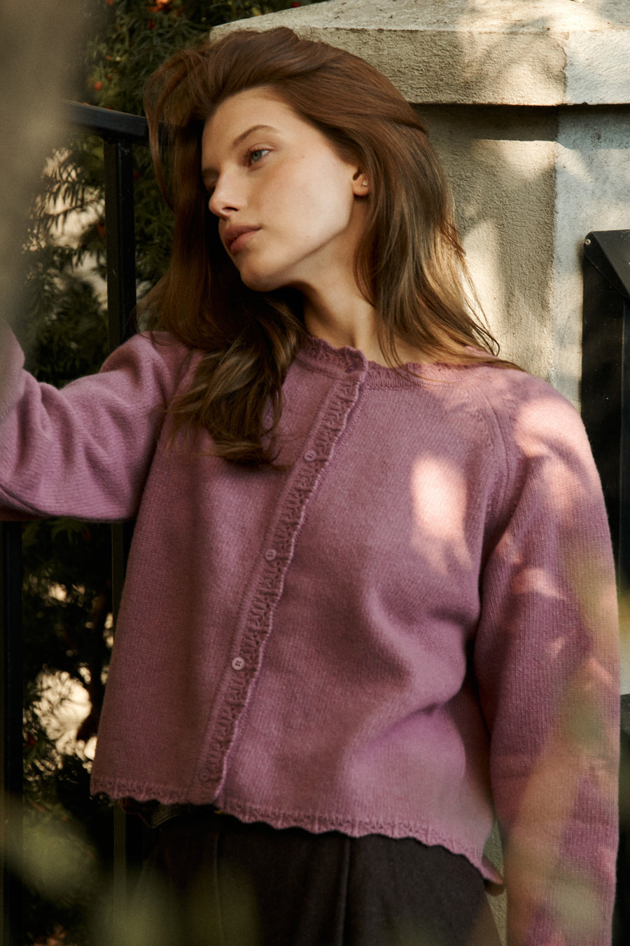 Cardigan in wool / 16 / 15 / rainy pink