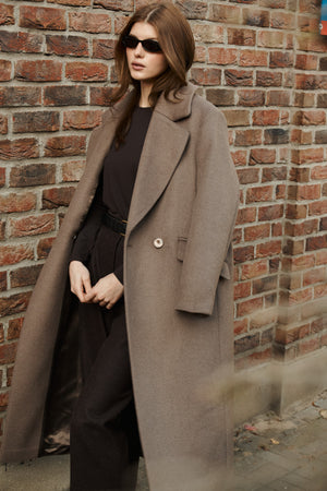 Coat in wool / 18 / 15 / mocha coffee