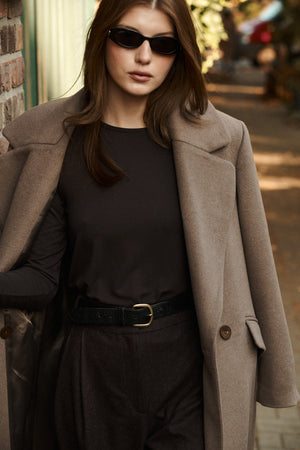 Longsleeve in viscose / 14 / 08 / ebony wood