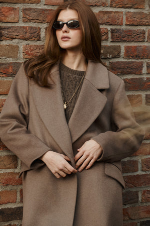 Coat in wool / 18 / 15 / mocha coffee