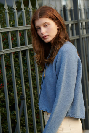 Cardigan in wool / 16 / 15 / storm blue
