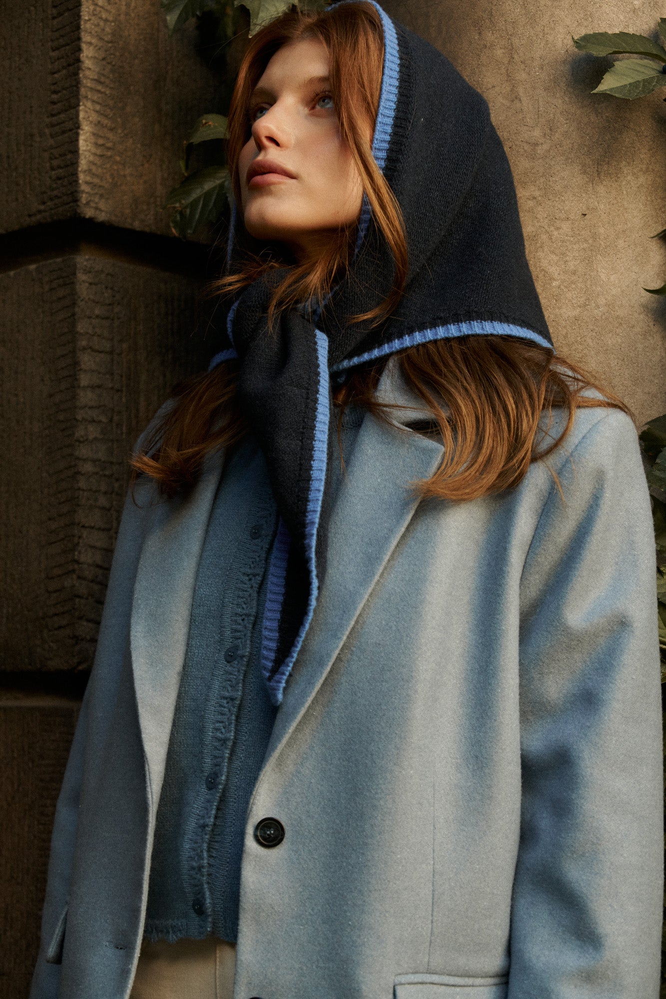 Scarf in wool / 21 / 24 / navy / blue