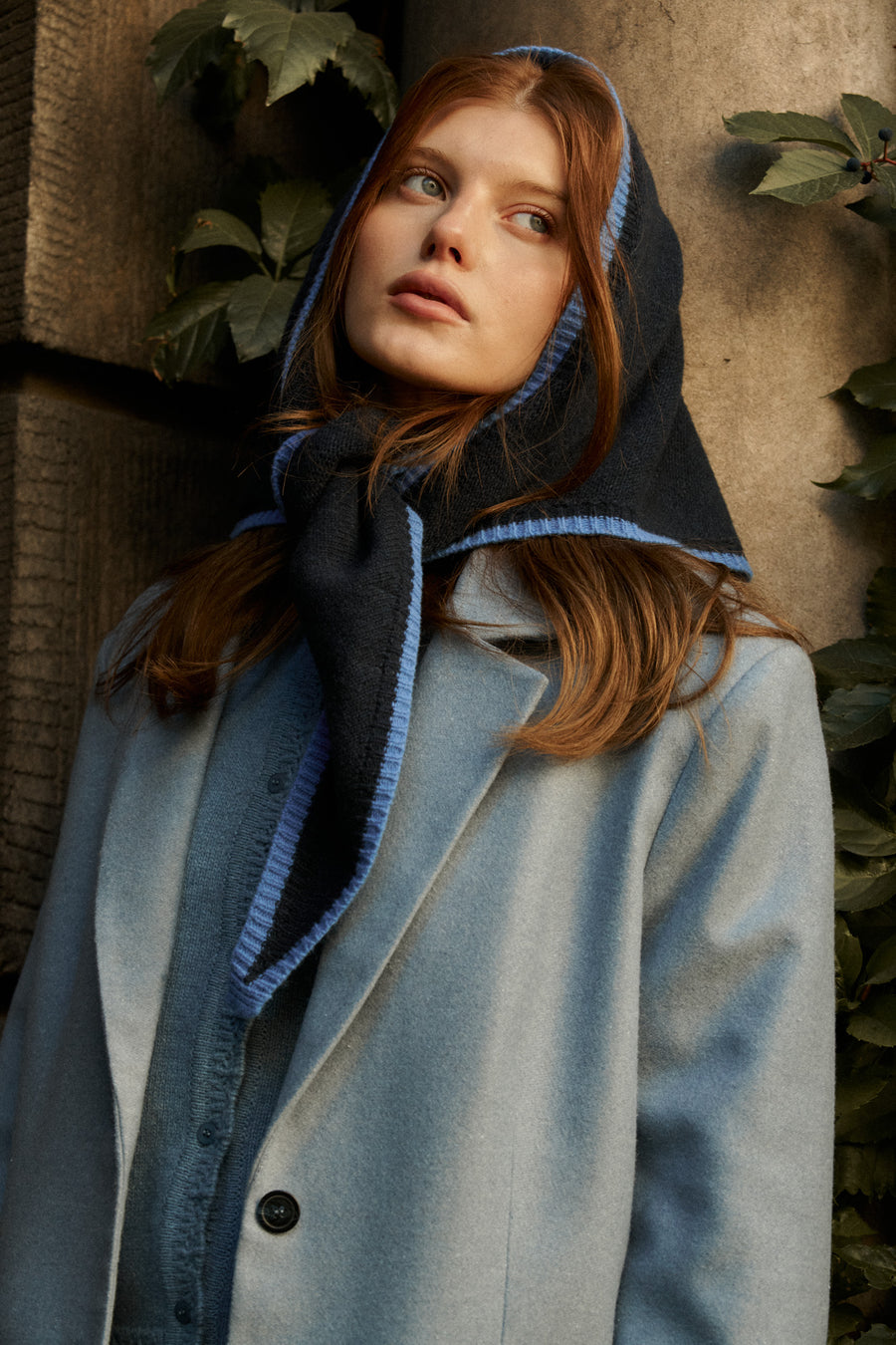 Scarf in wool / 21 / 24 / navy / blue
