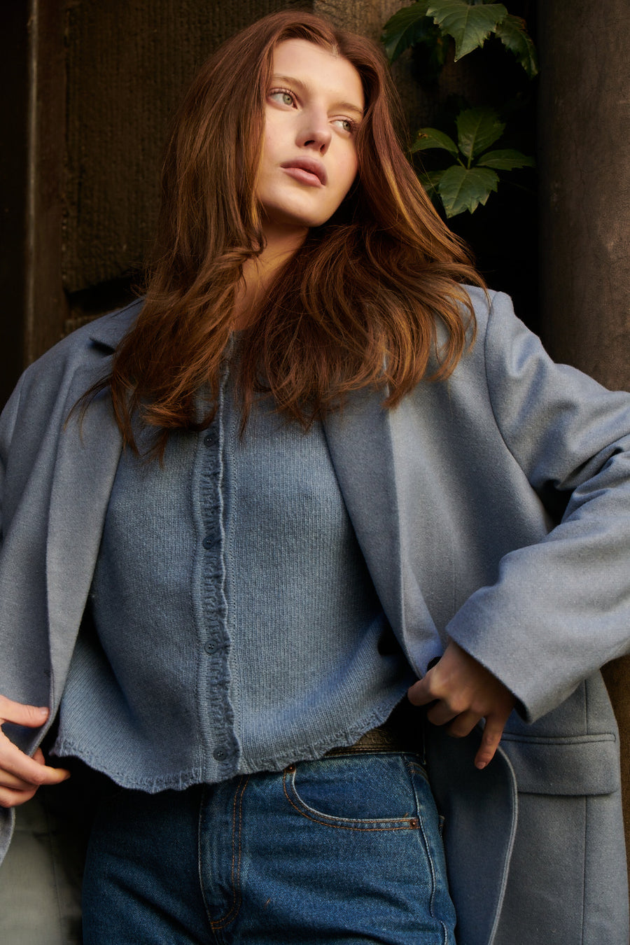 Cardigan in wool / 16 / 15 / storm blue