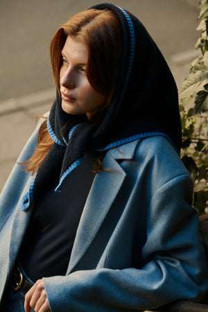 Scarf in wool / 21 / 24 / navy / blue