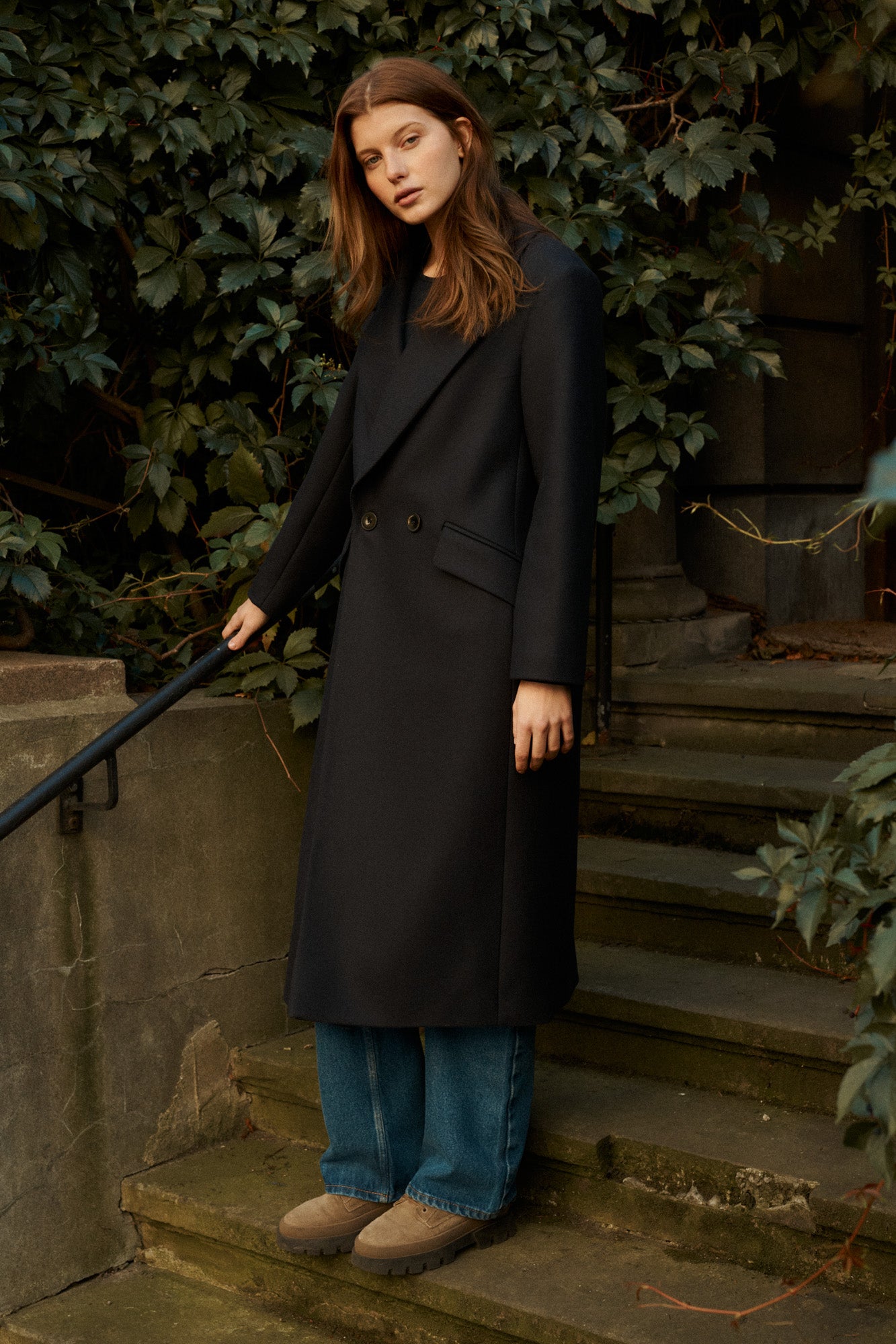 Coat in wool & cashmere blend / 18 / 15 / night blue
