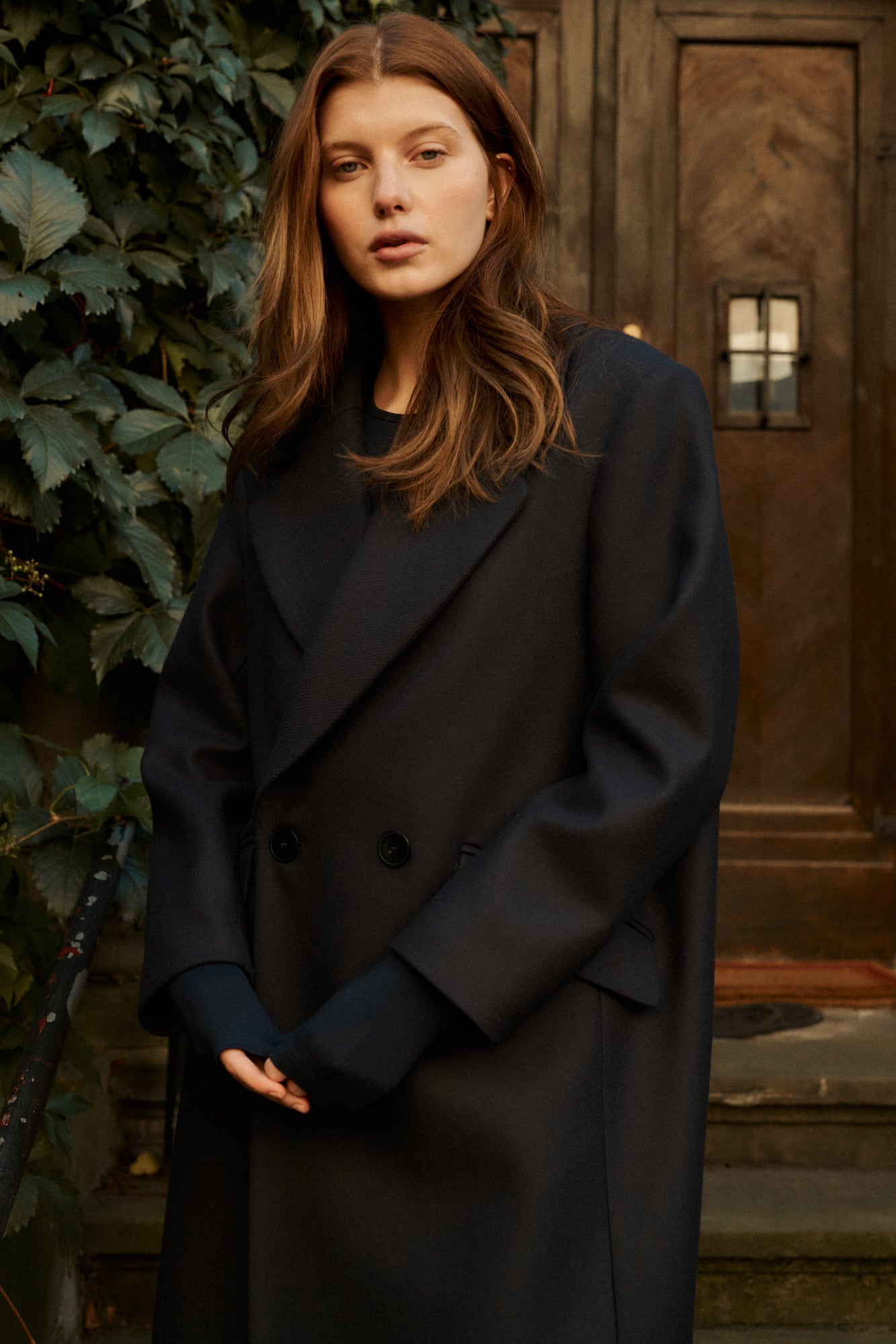 Coat in wool & cashmere blend / 18 / 15 / night blue