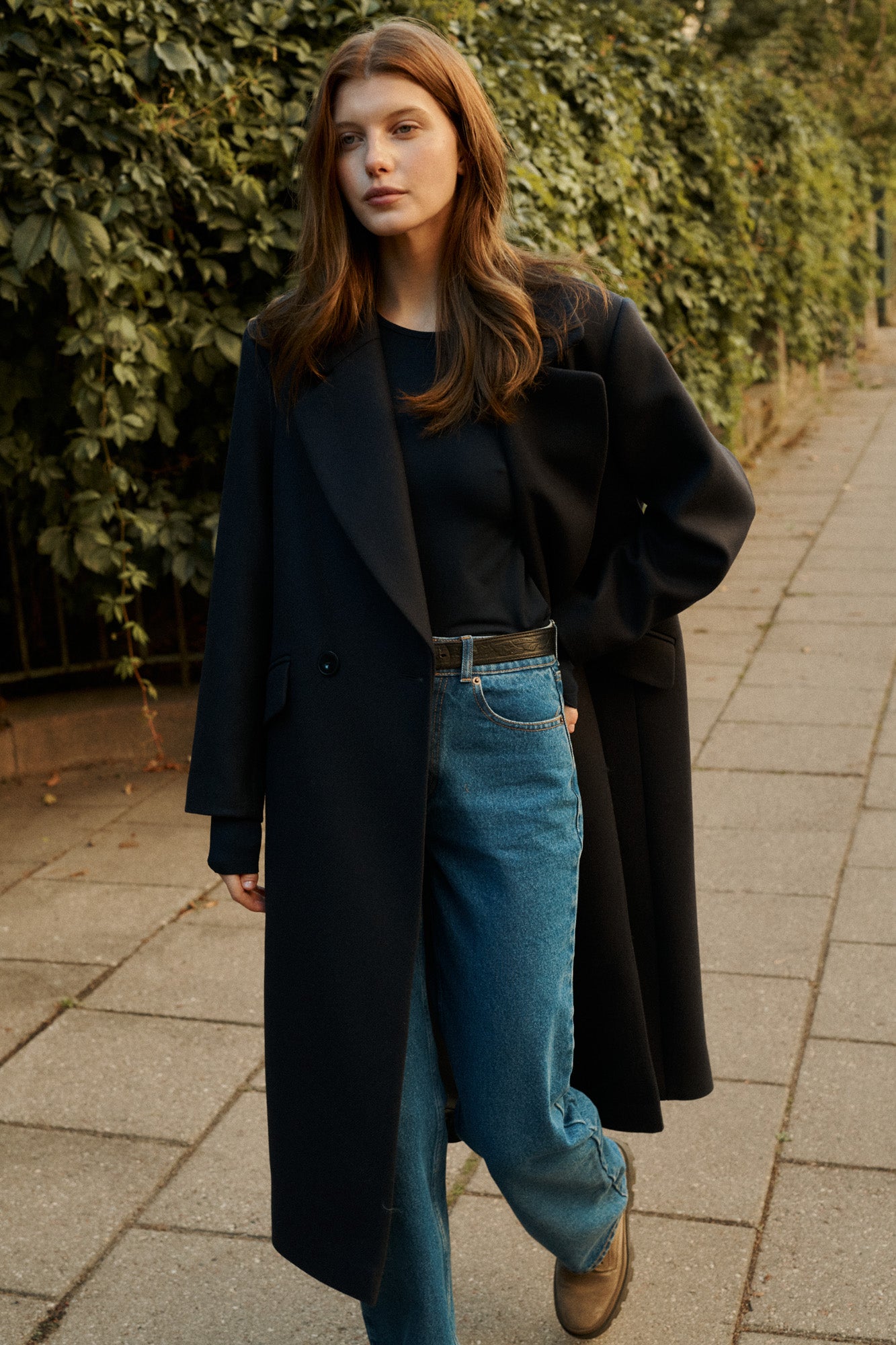 Coat in wool & cashmere blend / 18 / 15 / night blue