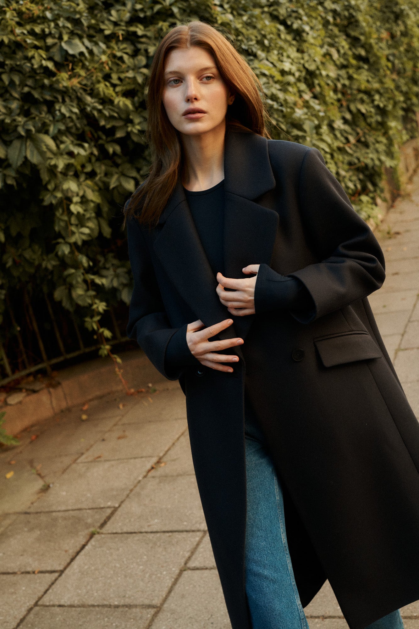 Coat in wool & cashmere blend / 18 / 15 / night blue