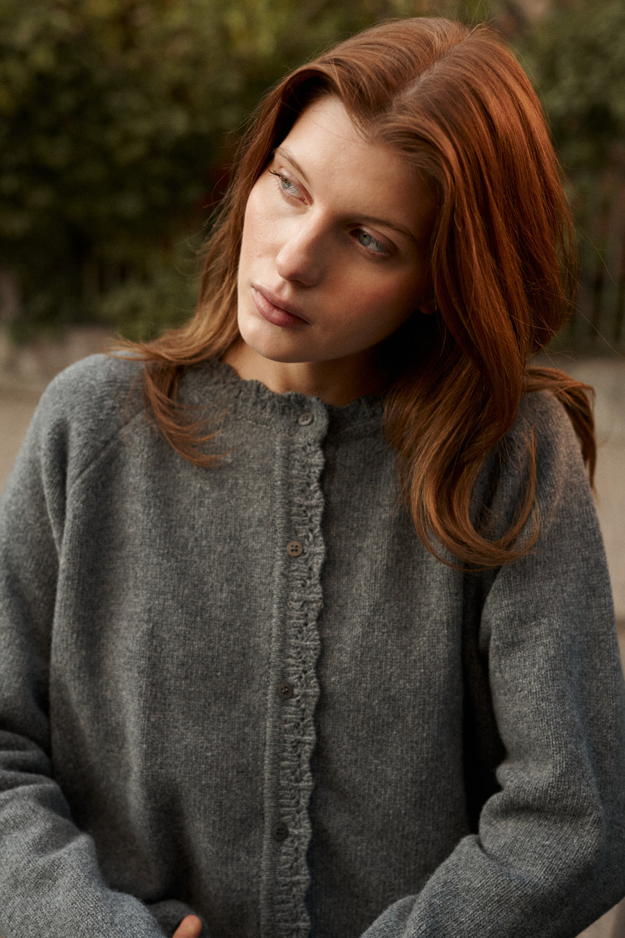 Cardigan in wool / 16 / 15 / stone grey