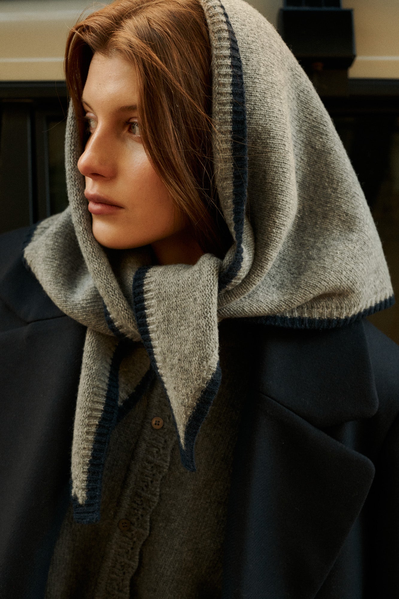 Scarf in wool / 21 / 24 / grey / navy
