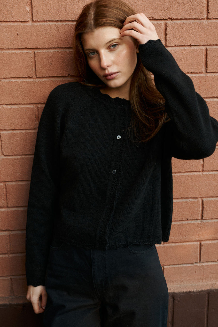 Cardigan in wool / 16 / 15 / onyx black