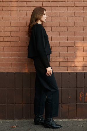 Cardigan in wool / 16 / 15 / onyx black