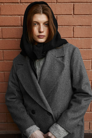 Scarf in wool / 21 / 24 / onyx black