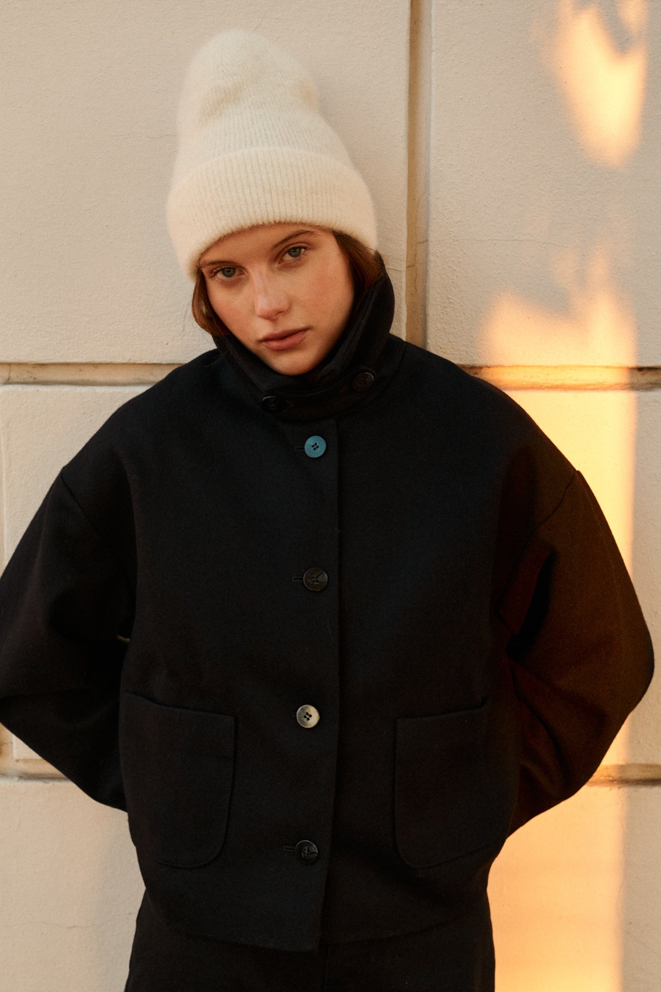 Wool blend jacket / 18 / 12 / night blue