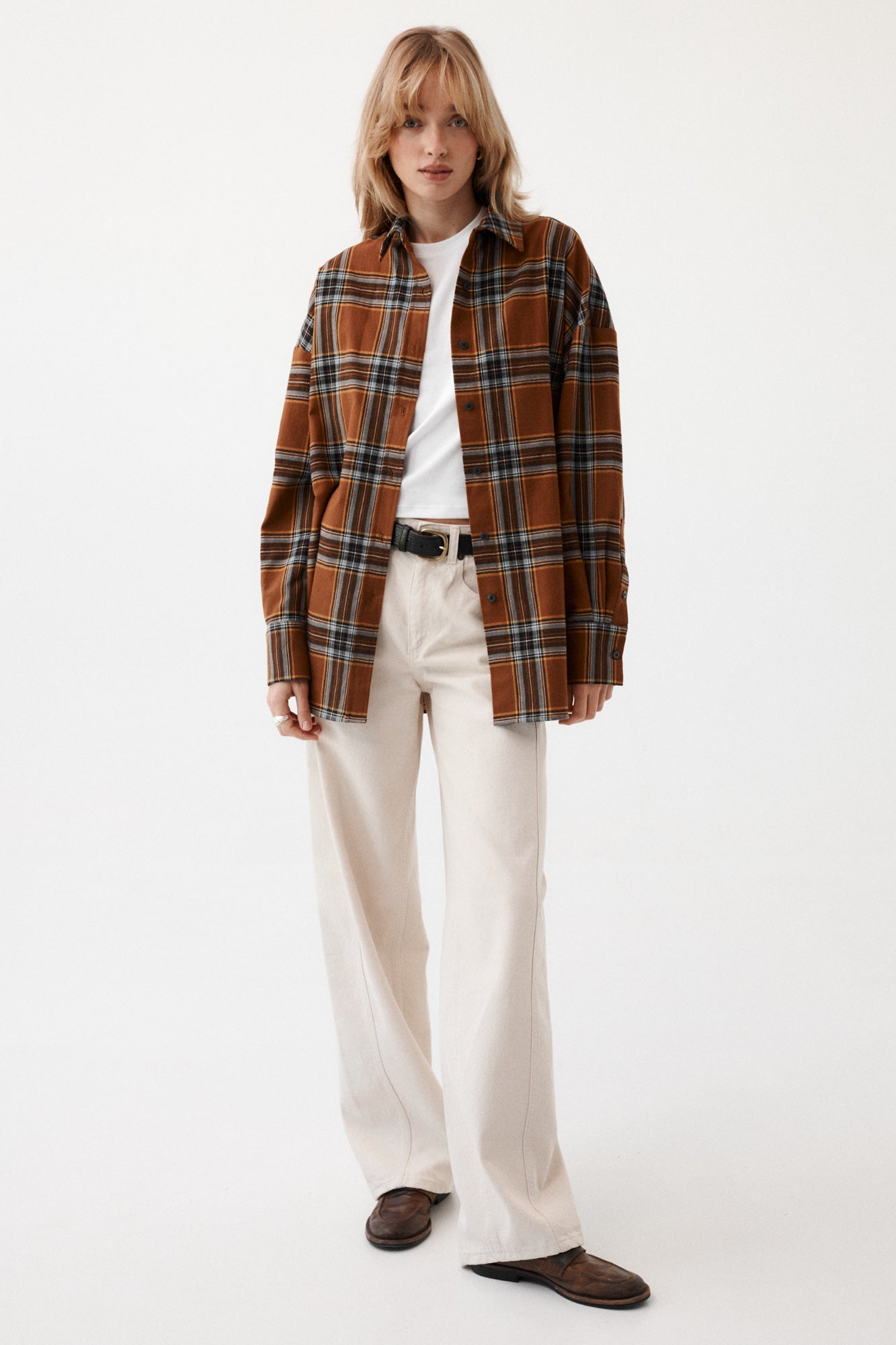 Cotton shirt / 12 / 16 / cinnamon tea