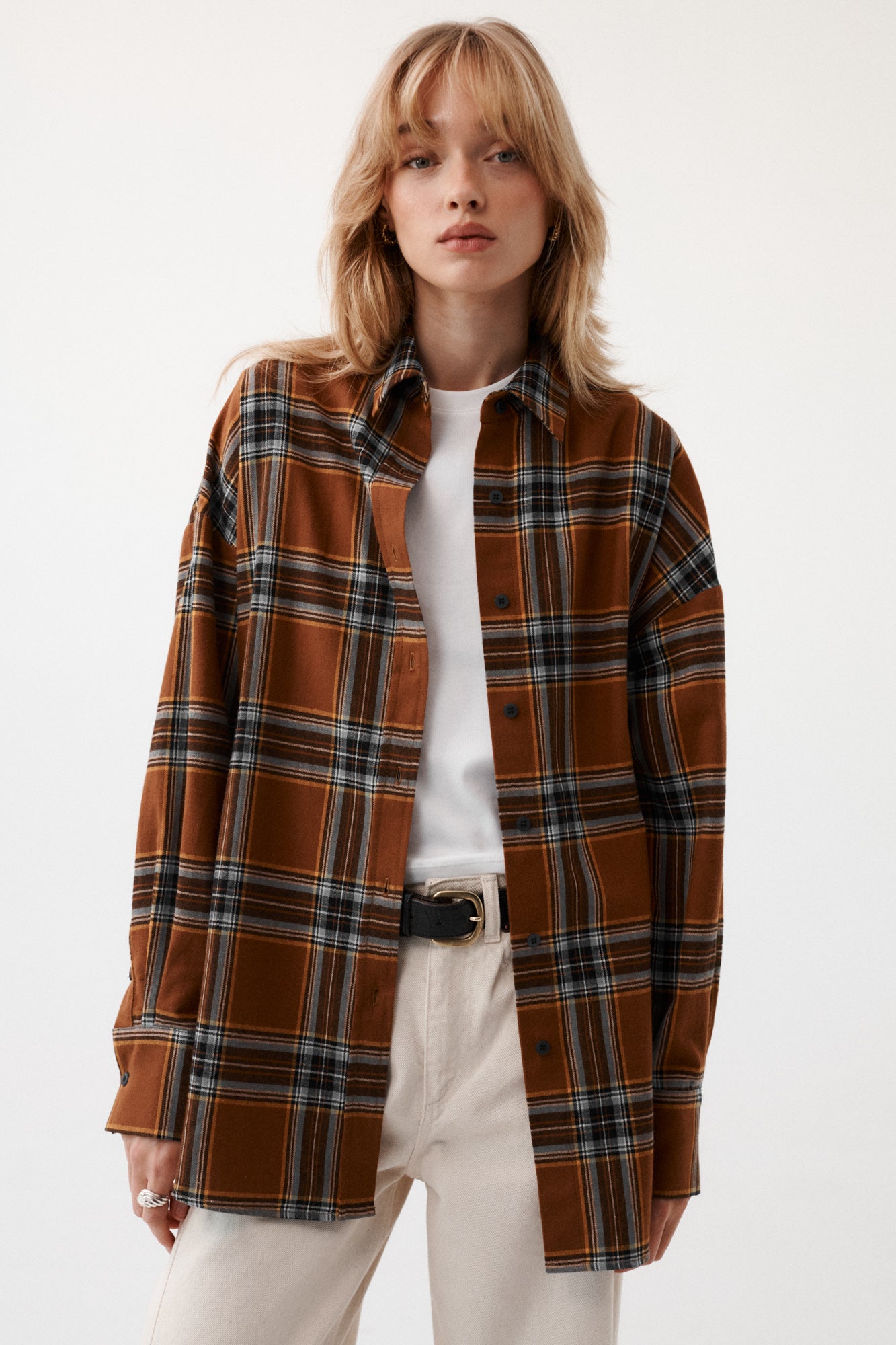 Cotton shirt / 12 / 16 / cinnamon tea