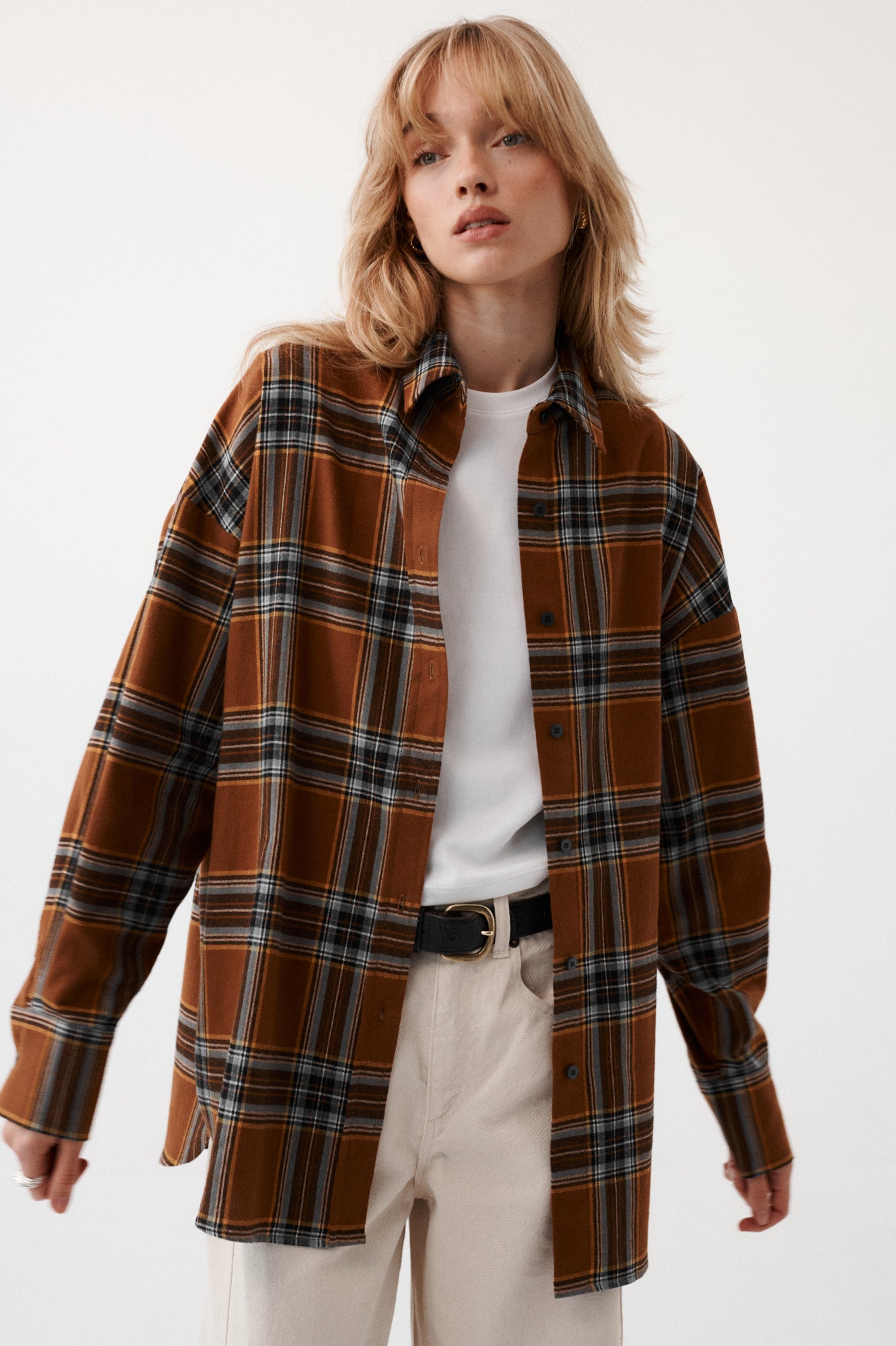 Cotton shirt / 12 / 16 / cinnamon tea