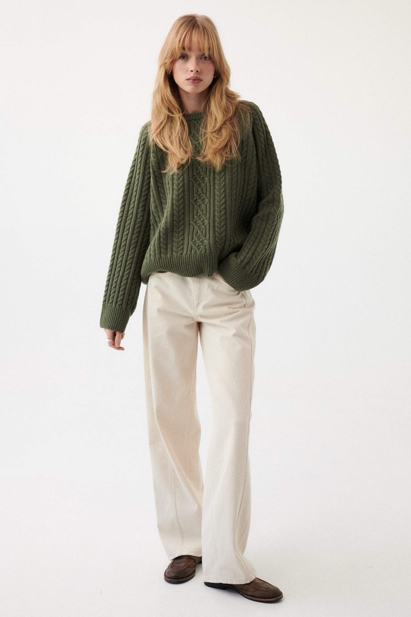 Sweater in wool / 16 / 19 / grey moss