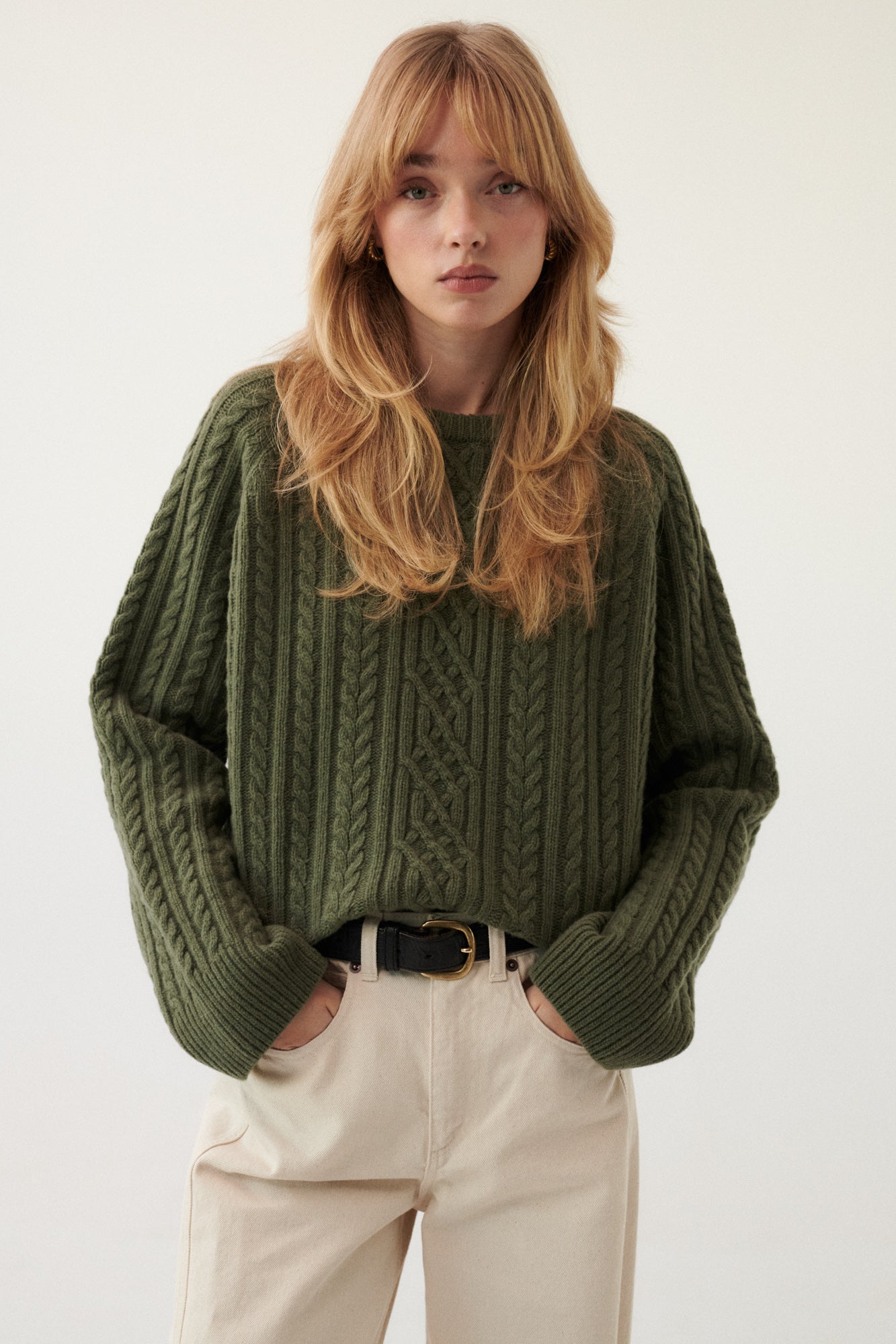 Sweater in wool / 16 / 19 / grey moss