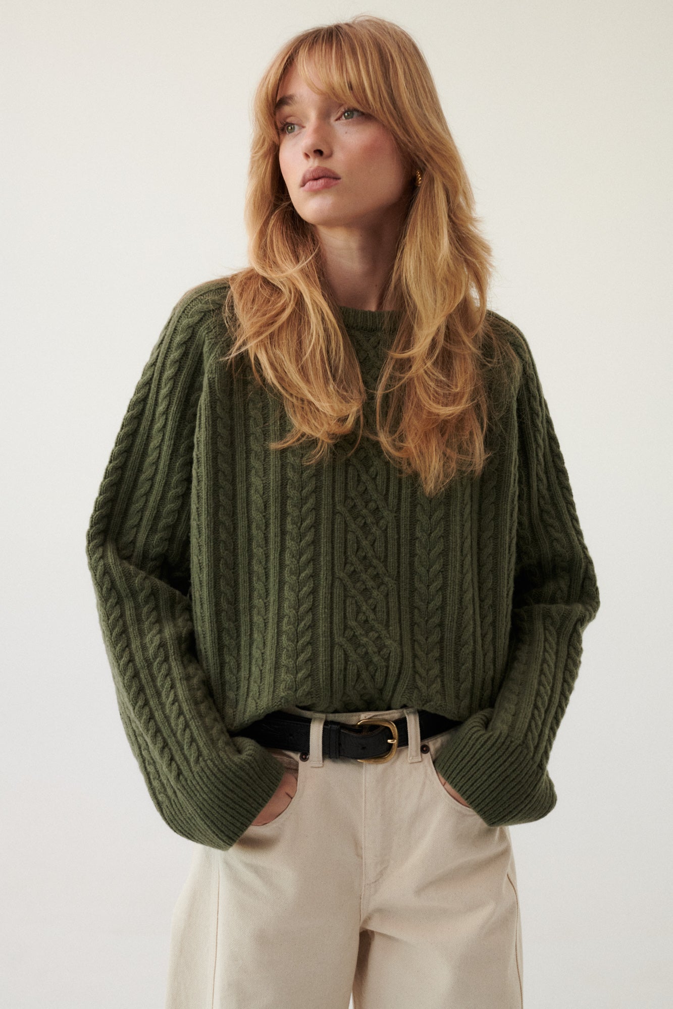 Sweater in wool / 16 / 19 / grey moss