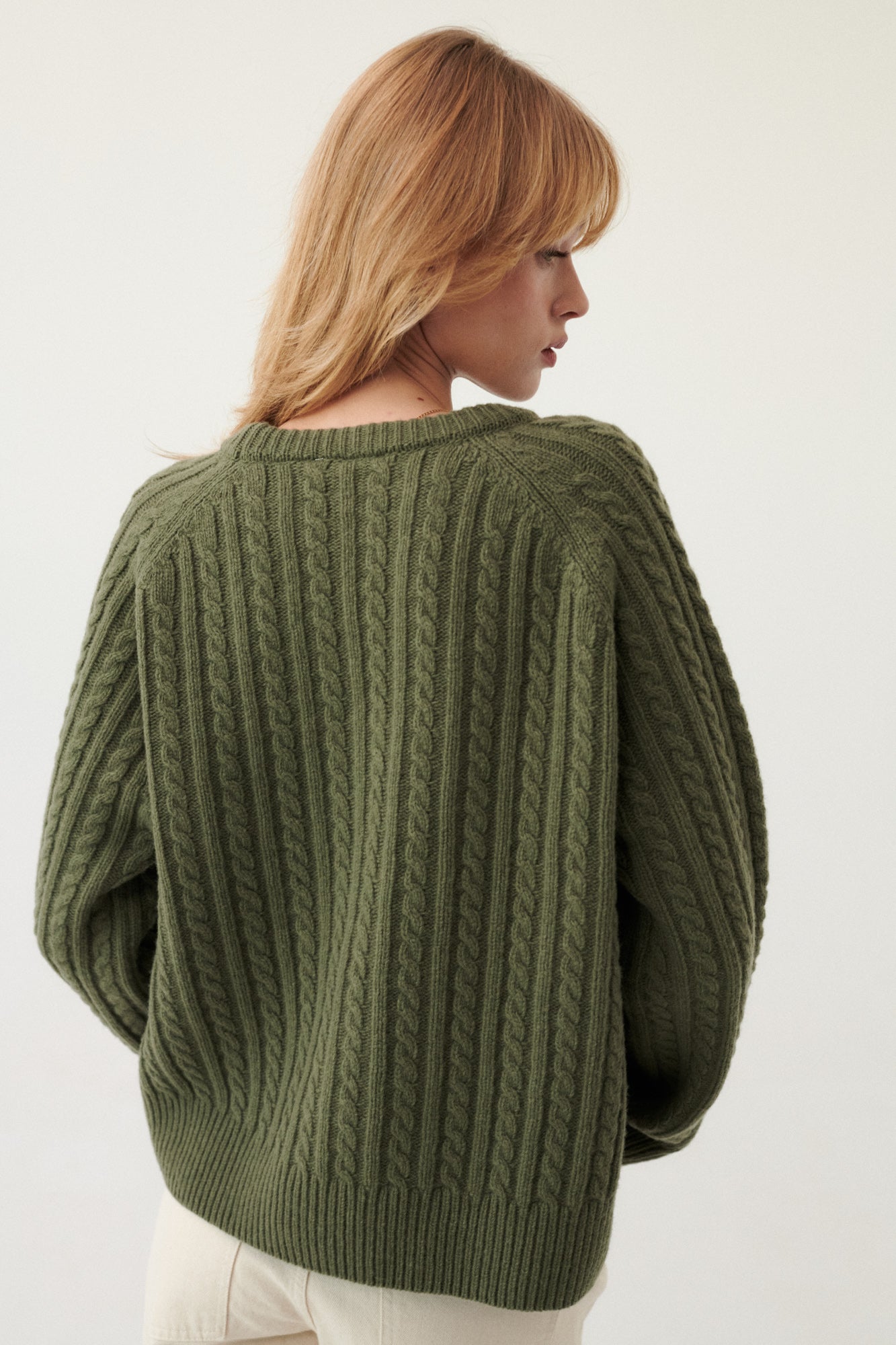 Sweater in wool / 16 / 19 / grey moss