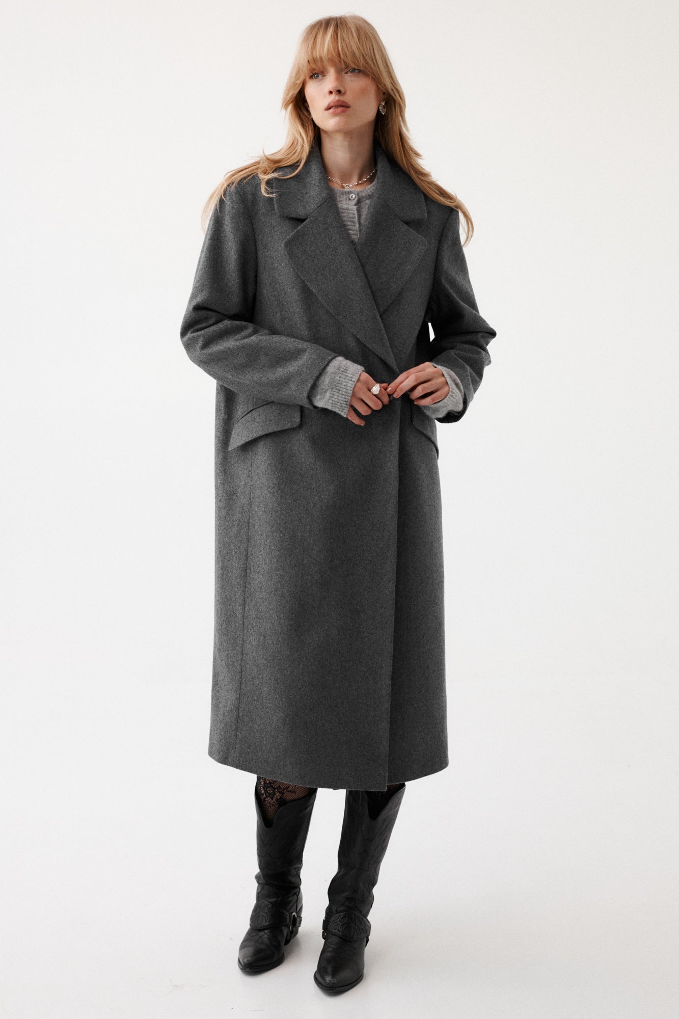 Coat in wool / 18 / 15 / stone grey