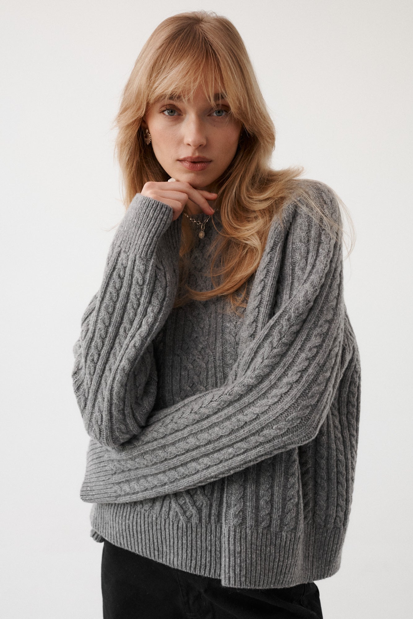 Sweater in wool / 16 / 19 / light graphite