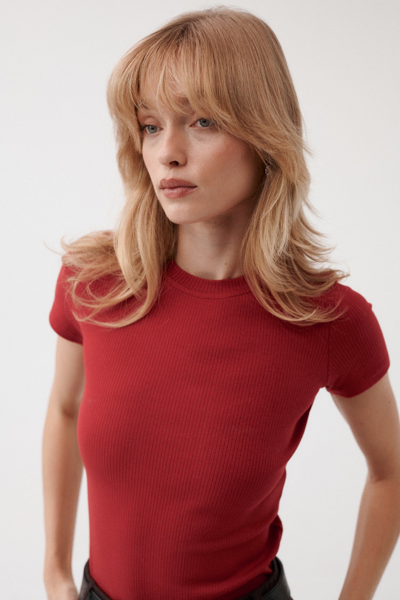 T-shirt in organic cotton / 13 / 04 / maroon red