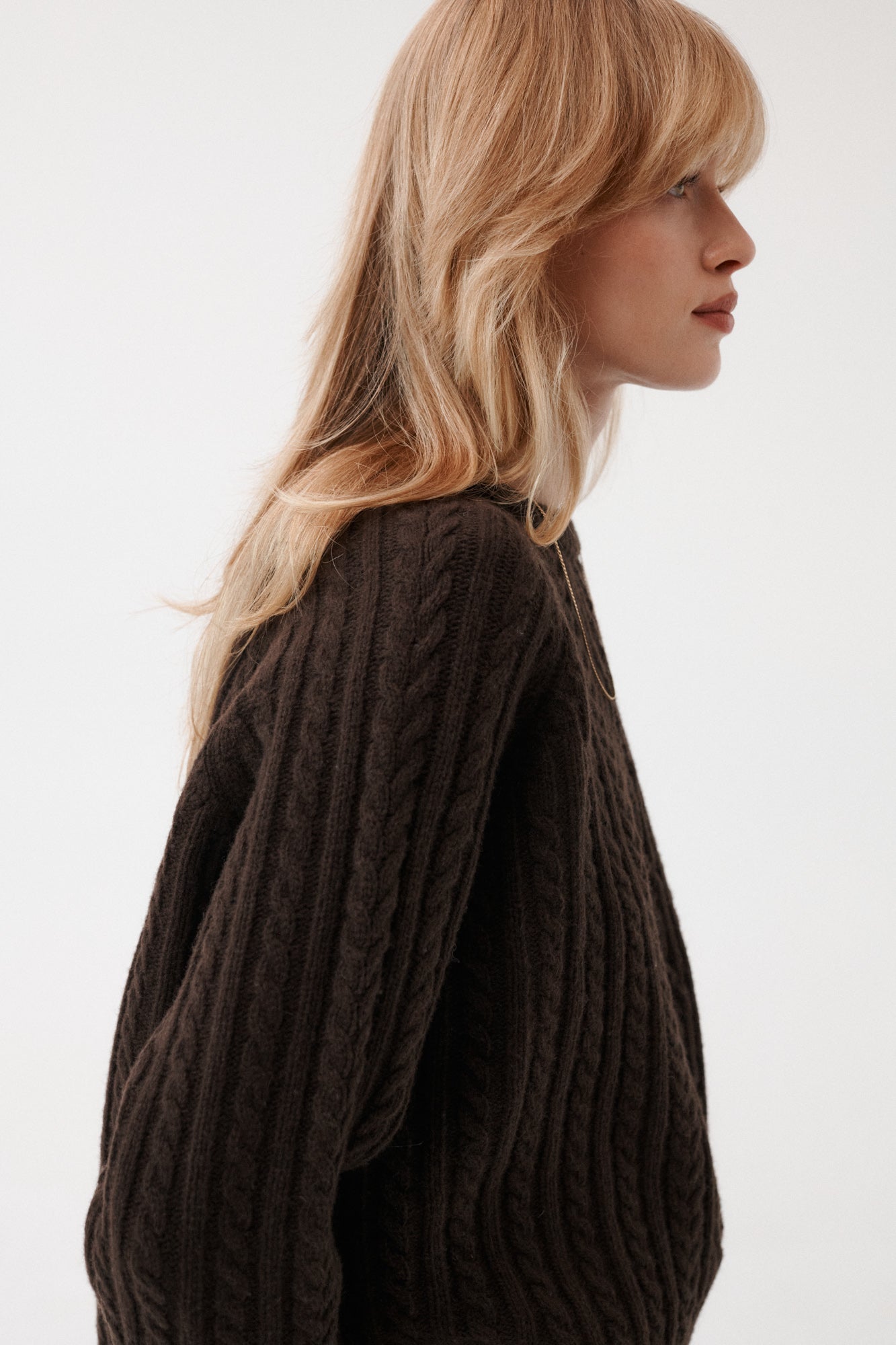 Sweater in wool / 16 / 19 / dark wood