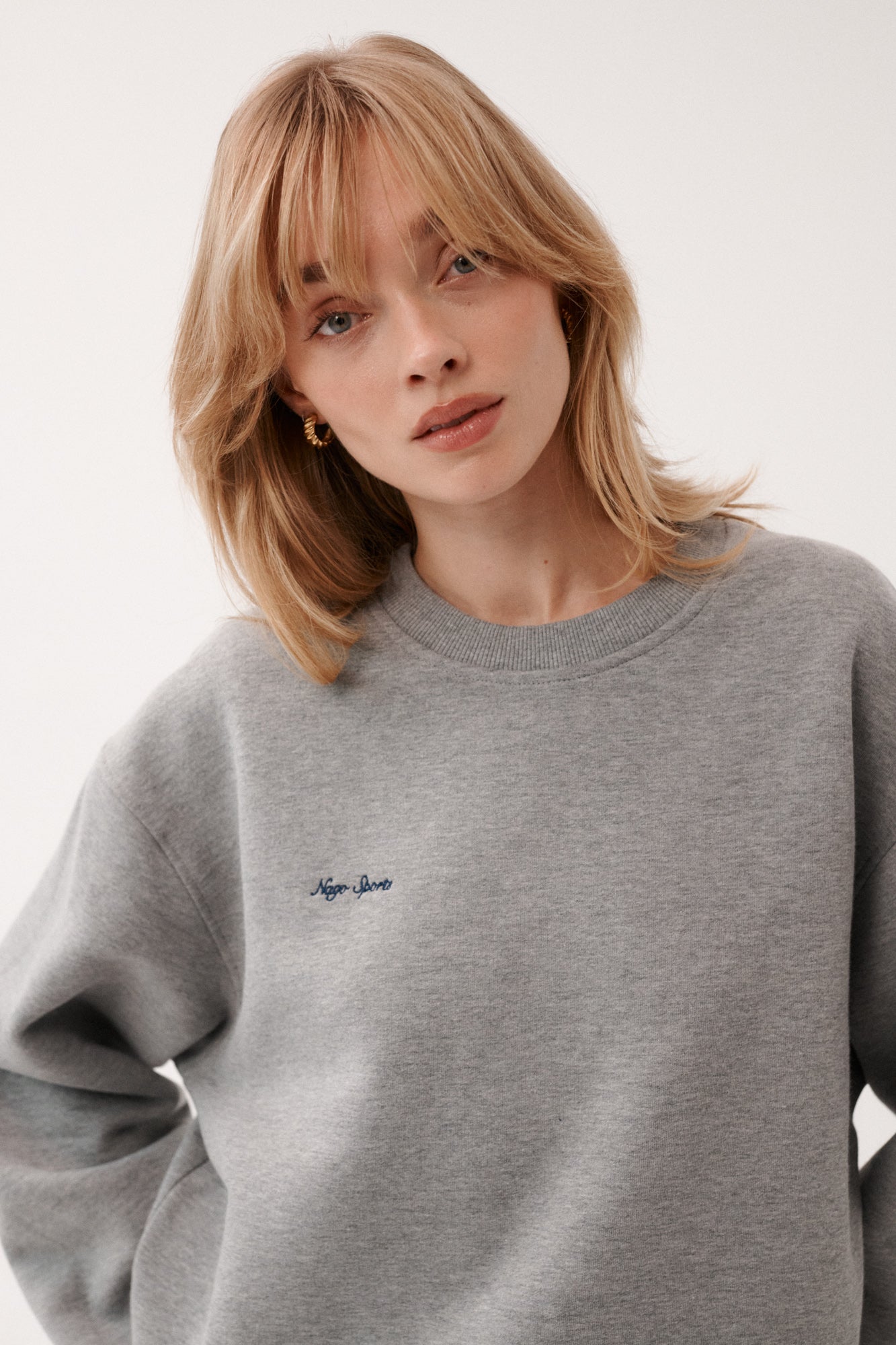 Sweatshirt in organic cotton / 17 / 16 / foggy stone