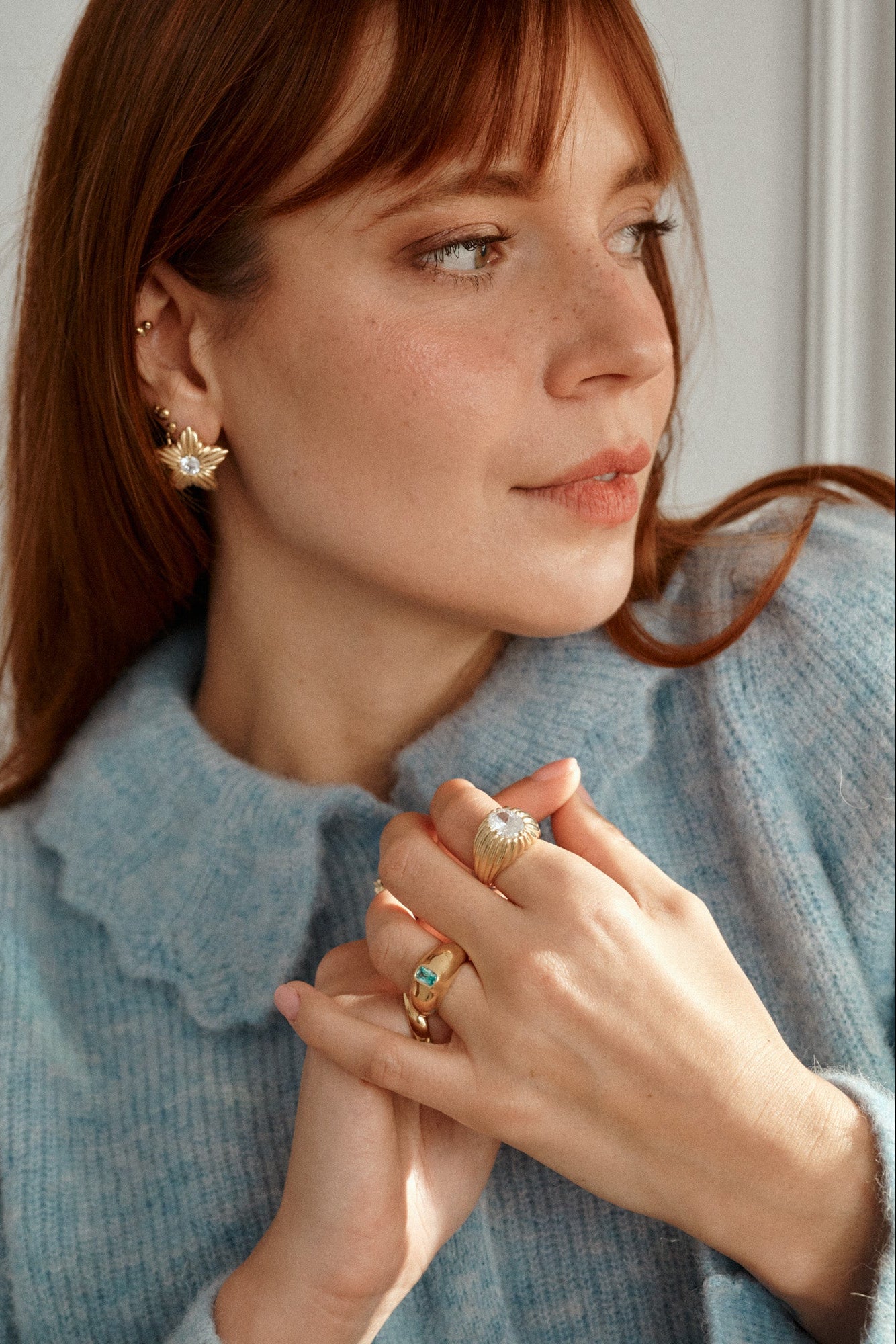 Alpaca wool–blend cardigan / 16 / 23 / glacier blue