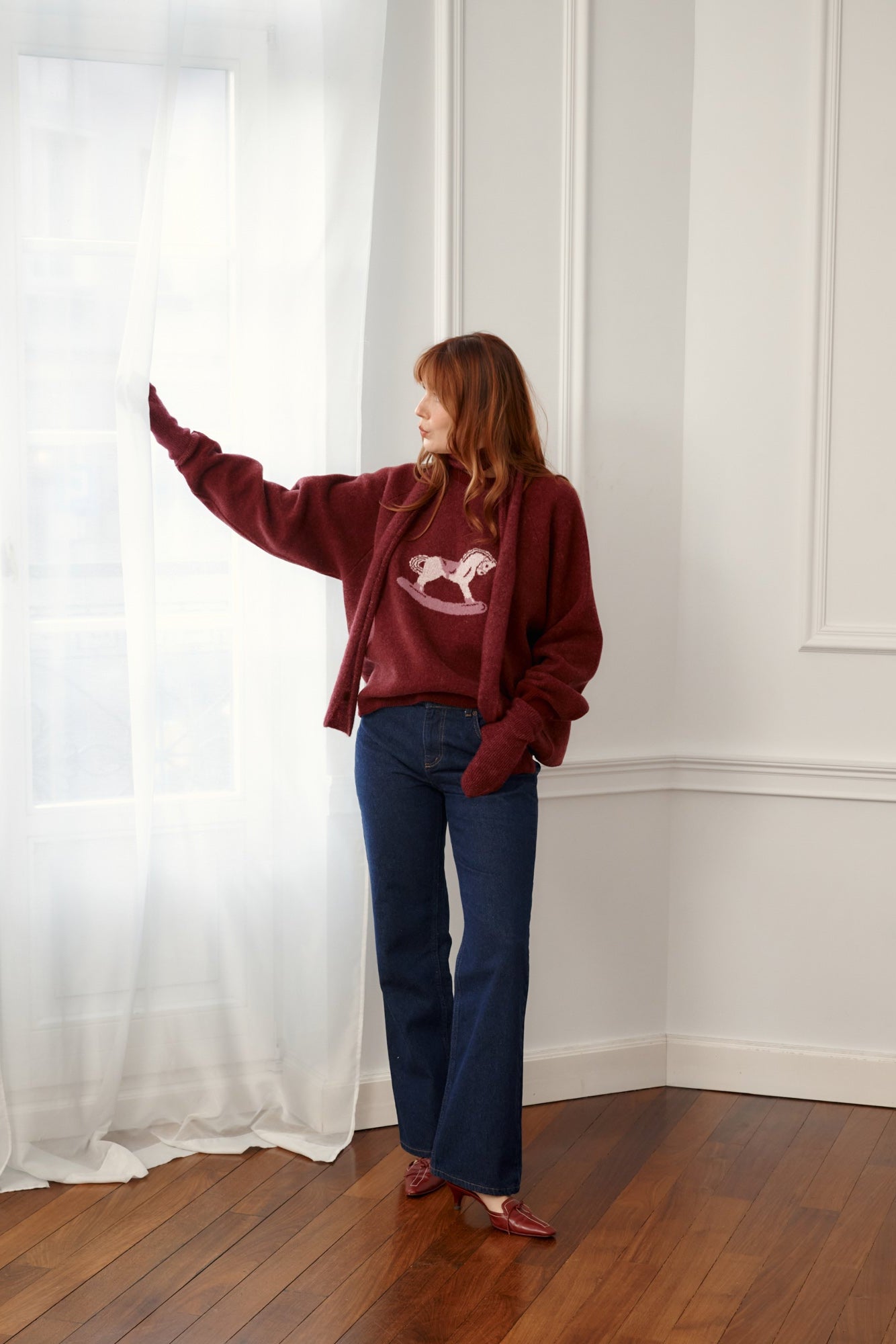 Alpaca wool-blend scarf / 21 / 26 / mauvewood