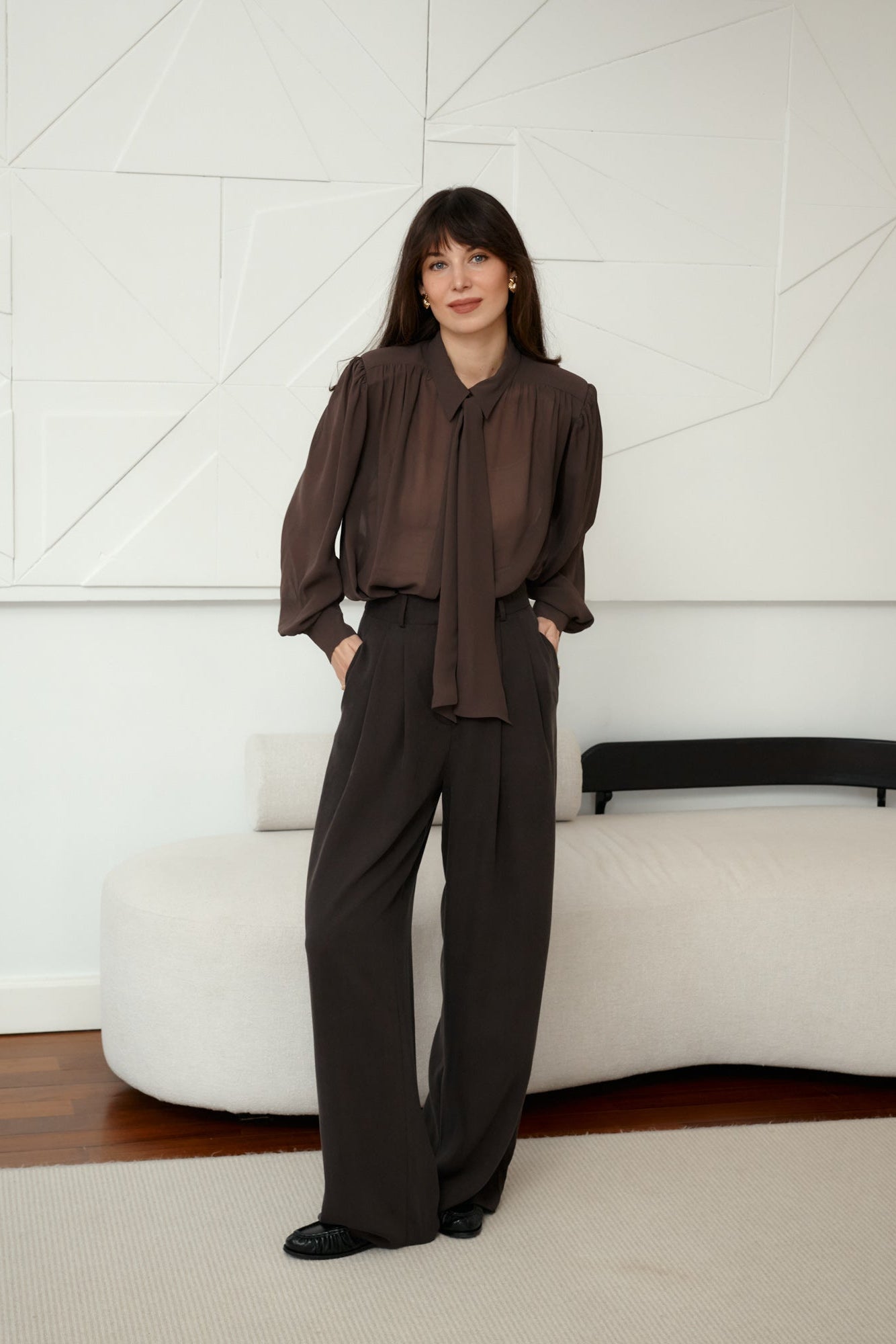 Viscose shirt / 12 / 26 / hot chocolate