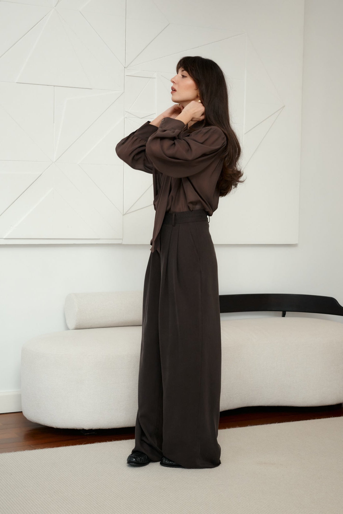 Tencel™ trousers / 05 / 02 / dark wood