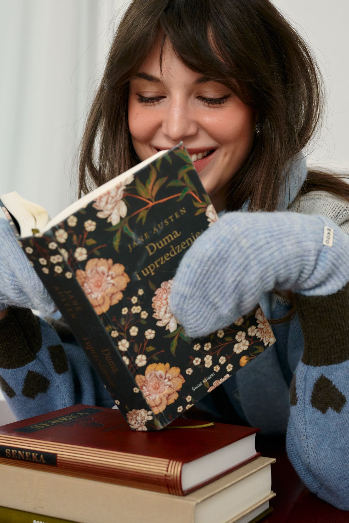 Alpaca wool–blend mittens / 21 / 25 / glacier blue