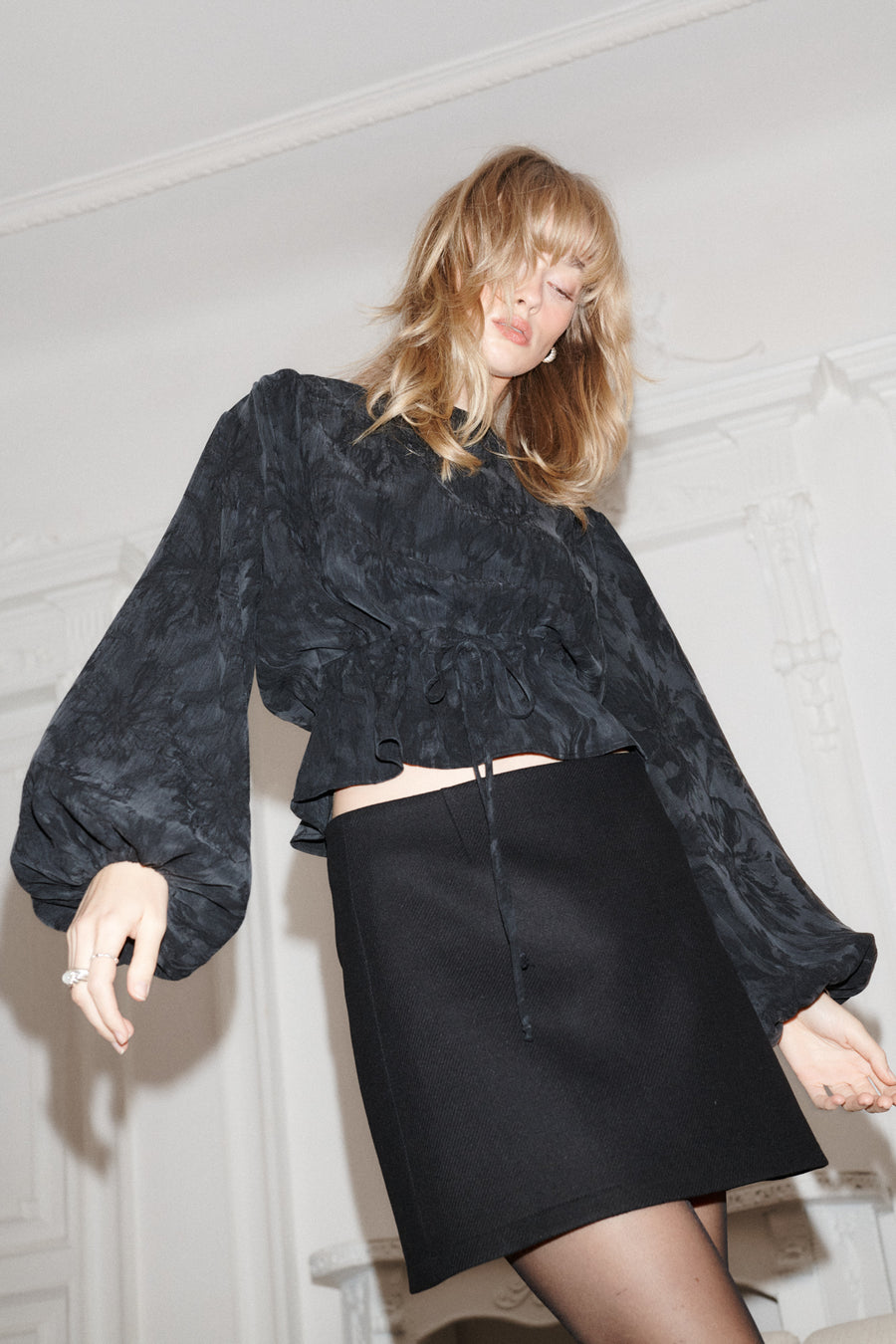 Shirt in viscose / 12 / 17 / onyx black