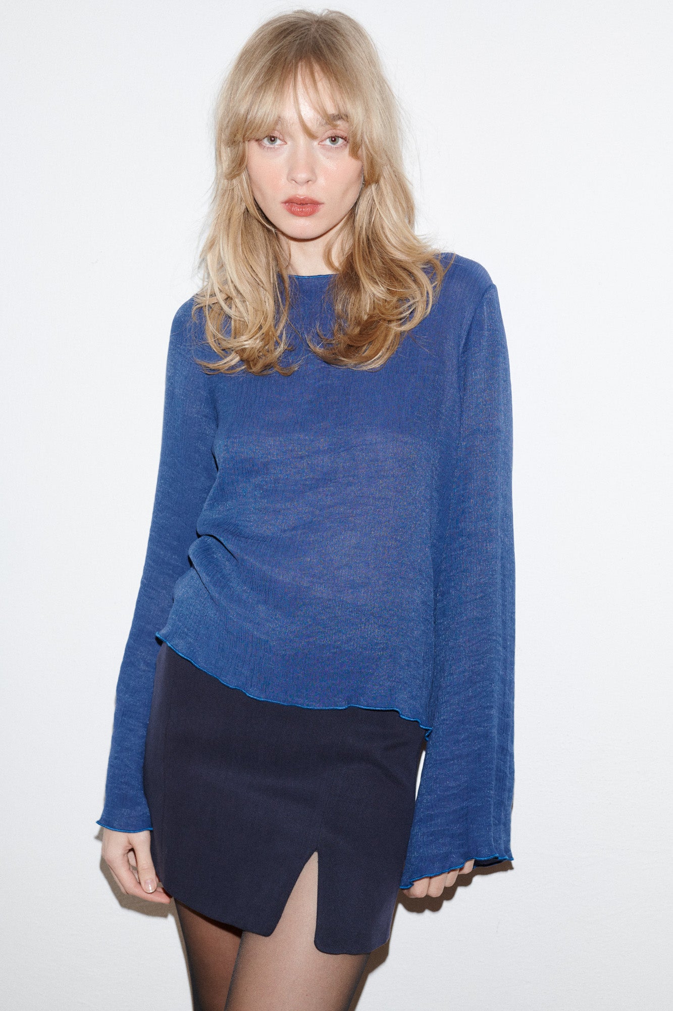 Blouse in viscose / 12 / 21 / night blue
