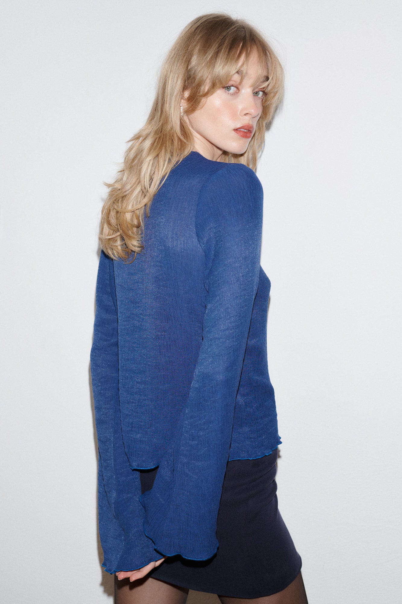 Blouse in viscose / 12 / 21 / night blue