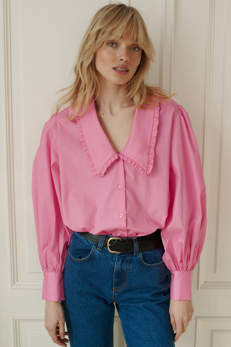 Shirt in organic cotton / 12 / 22 / flamingo pink